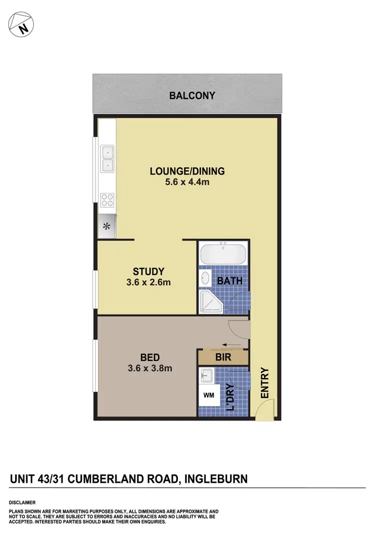 Floorplan of Homely apartment listing, 43/31-35 Cumberland Road, Ingleburn NSW 2565
