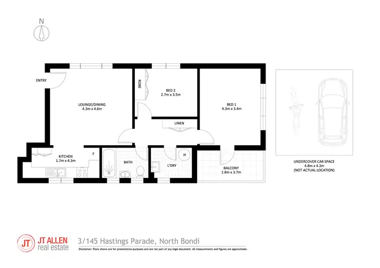 Floorplan of Homely apartment listing, 3/145 Hastings Parade, North Bondi NSW 2026
