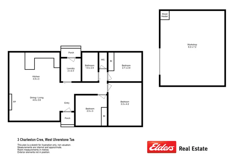 Floorplan of Homely house listing, 3 Charleston Crescent, Ulverstone TAS 7315