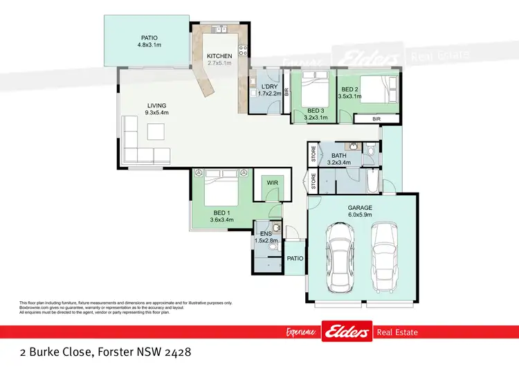 Floorplan of Homely villa listing, 2 Burke Close, Forster NSW 2428
