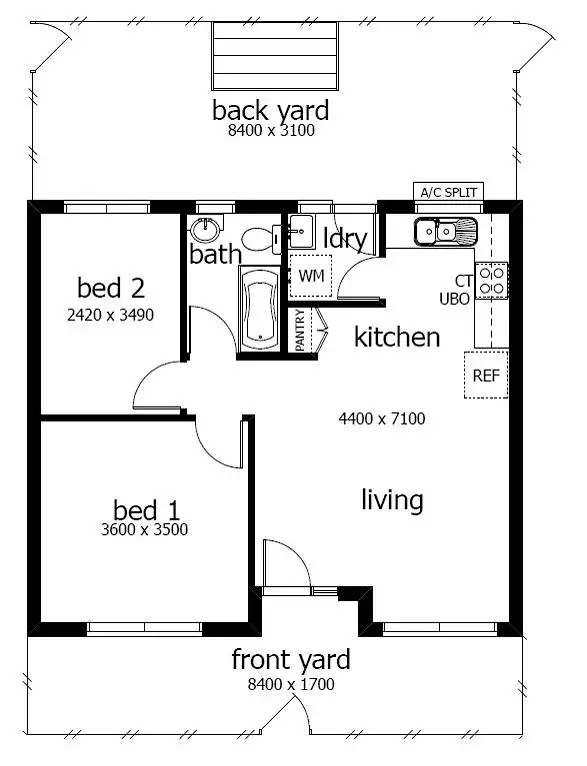 Floorplan of Homely unit listing, 6/336 Tapleys Hill Road, Seaton SA 5023