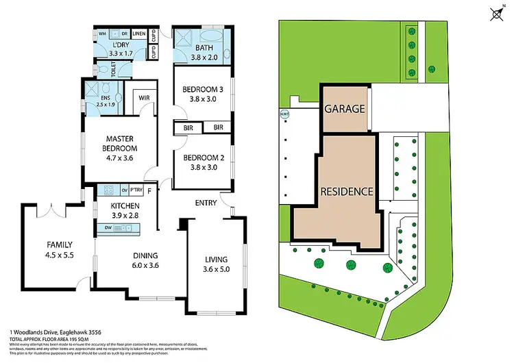 Floorplan of Homely house listing, 1 Woodlands Drive, Eaglehawk VIC 3556