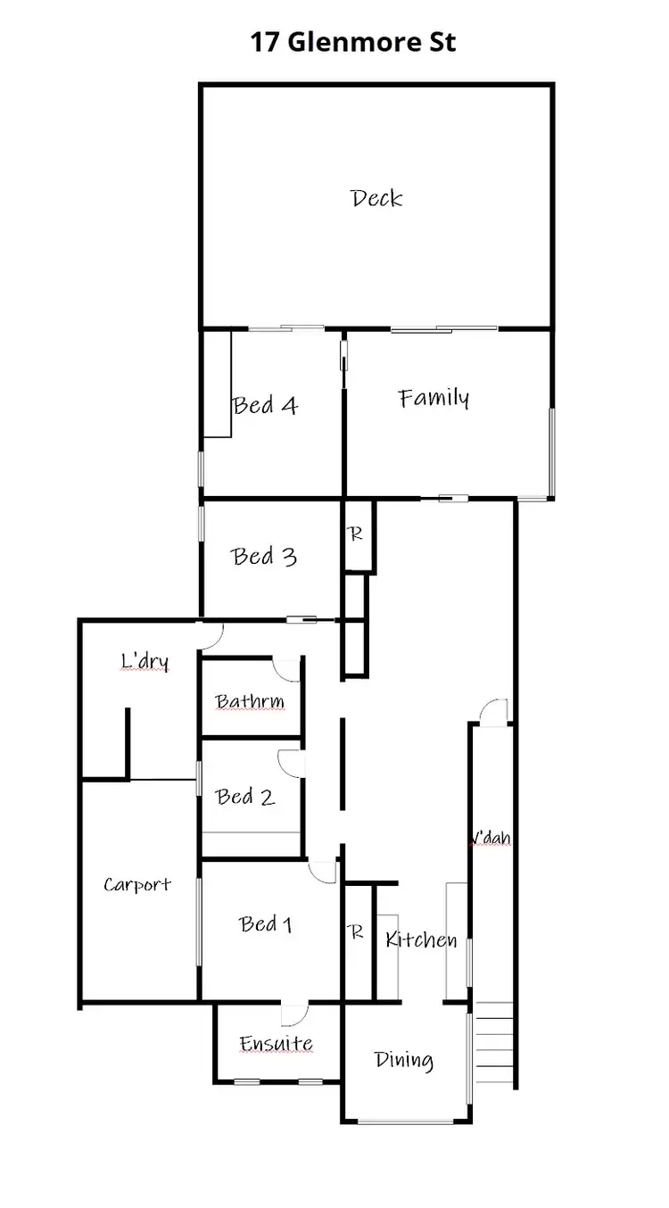 Floorplan of Homely house listing, 17 Glenmore Street, The Gap QLD 4061