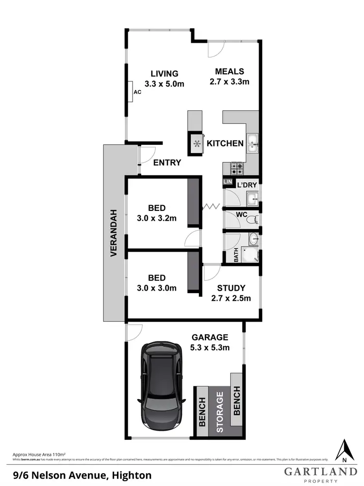 Floorplan of Homely unit listing, 9/6 Nelson Avenue, Highton VIC 3216