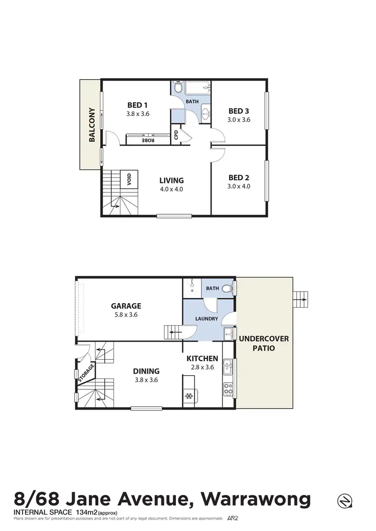 Floorplan of Homely townhouse listing, 8/68 Jane Avenue, Warrawong NSW 2502
