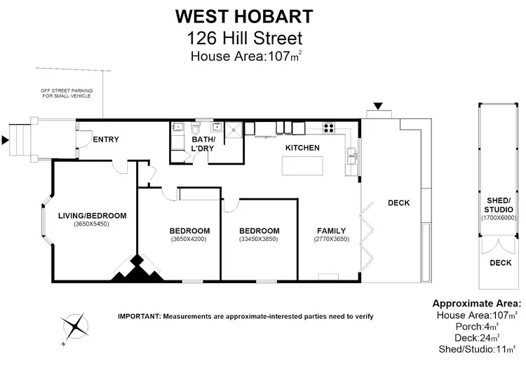 Floorplan of Homely house listing, 126 Hill Street, West Hobart TAS 7000