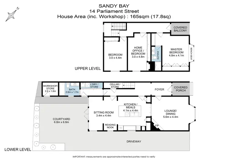 Floorplan of Homely house listing, 14 Parliament Street, Sandy Bay TAS 7005