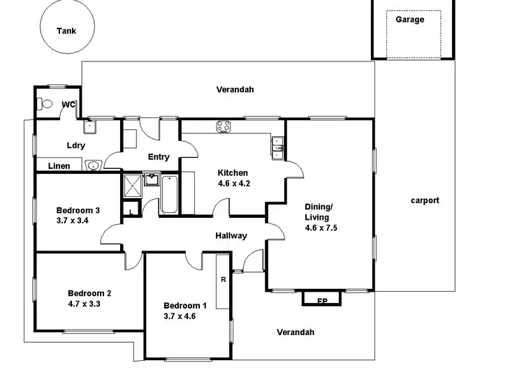 Floorplan of Homely house listing, 11 Pine Avenue, Loxton SA 5333