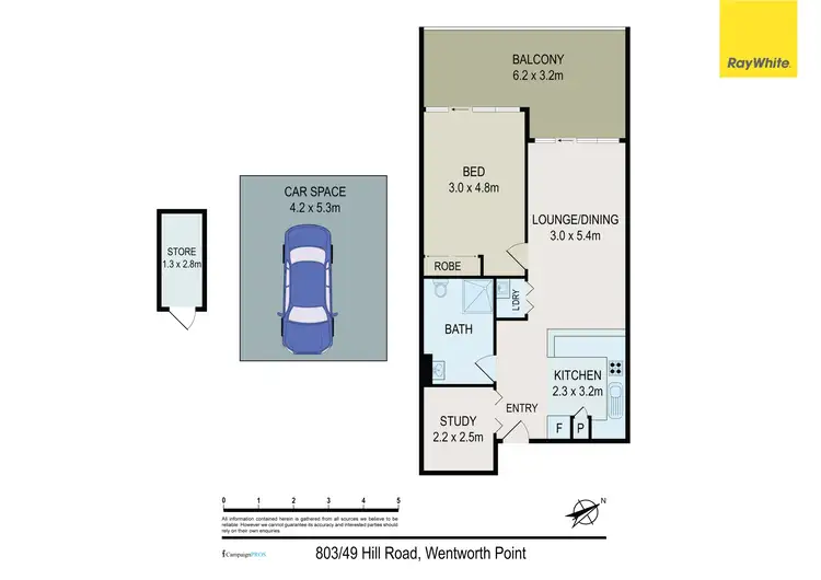 Floorplan of Homely apartment listing, 803/49 Hill Road, Wentworth Point NSW 2127