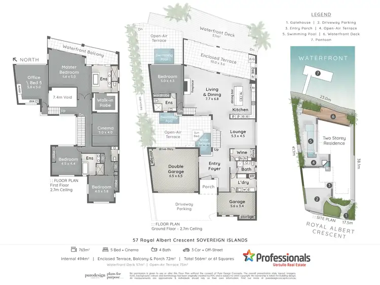 Floorplan of Homely house listing, 57 Royal Albert Crescent, Sovereign Islands QLD 4216
