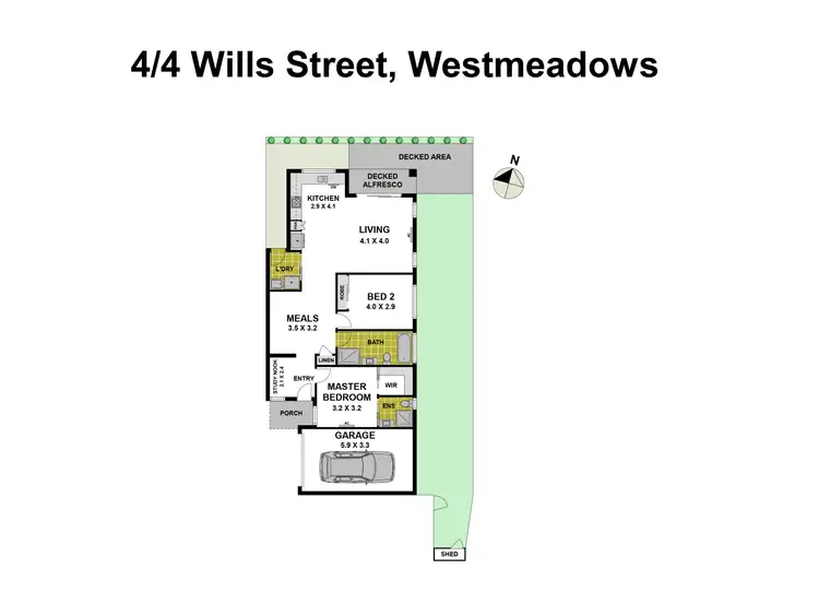 Floorplan of Homely unit listing, 4/4 Wills Street, Westmeadows VIC 3049