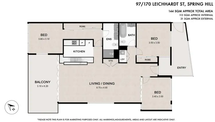Floorplan of Homely apartment listing, 97/170 Leichhardt Street, Spring Hill QLD 4000
