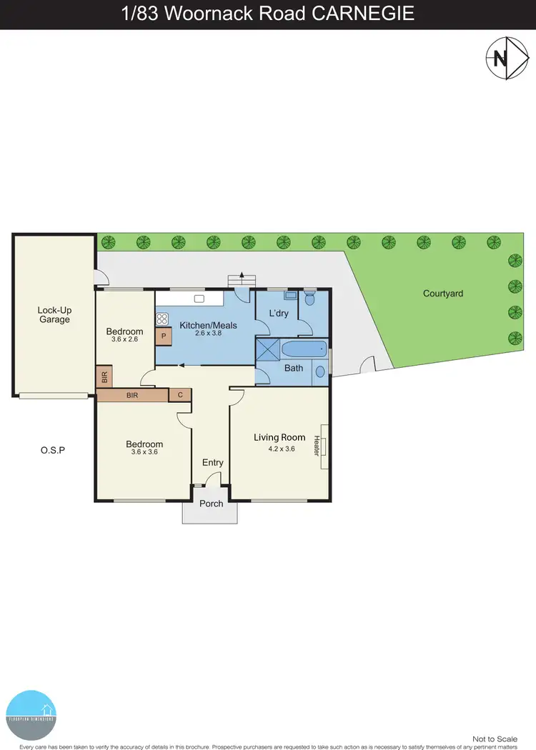 Floorplan of Homely unit listing, 1/83 Woornack Road, Carnegie VIC 3163
