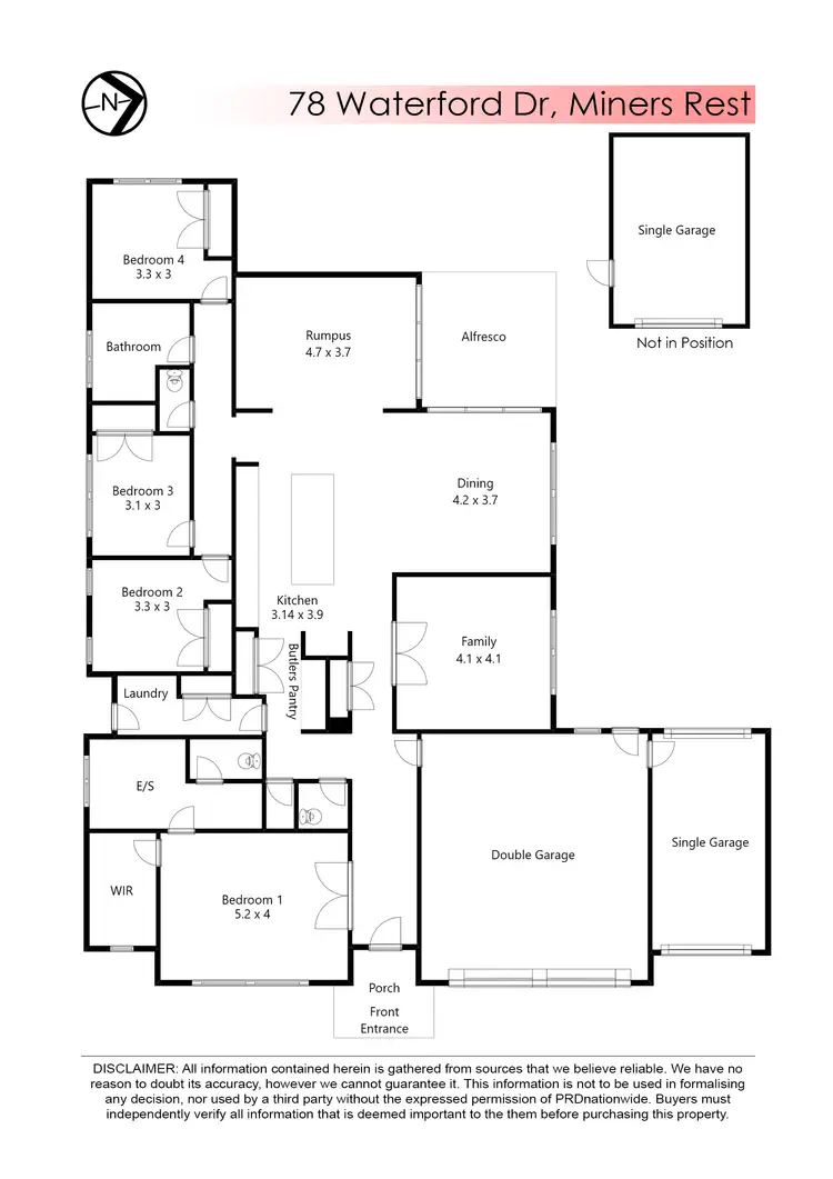 Floorplan of Homely house listing, 78 Waterford Drive, Miners Rest VIC 3352