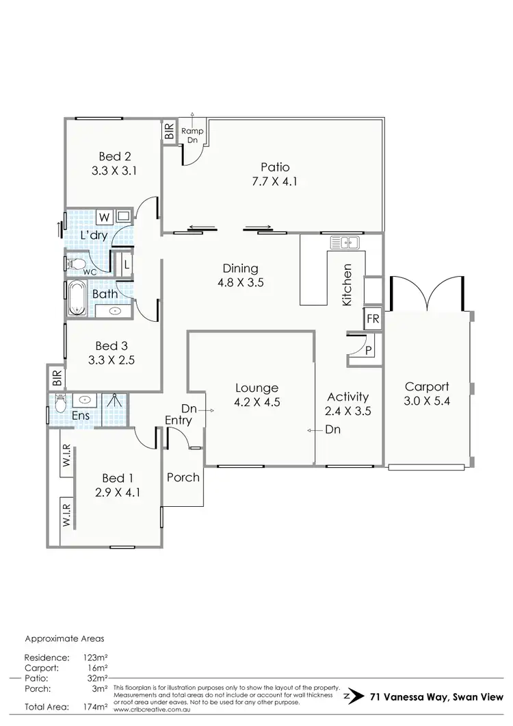 Floorplan of Homely house listing, 71 Vanessa Way, Swan View WA 6056