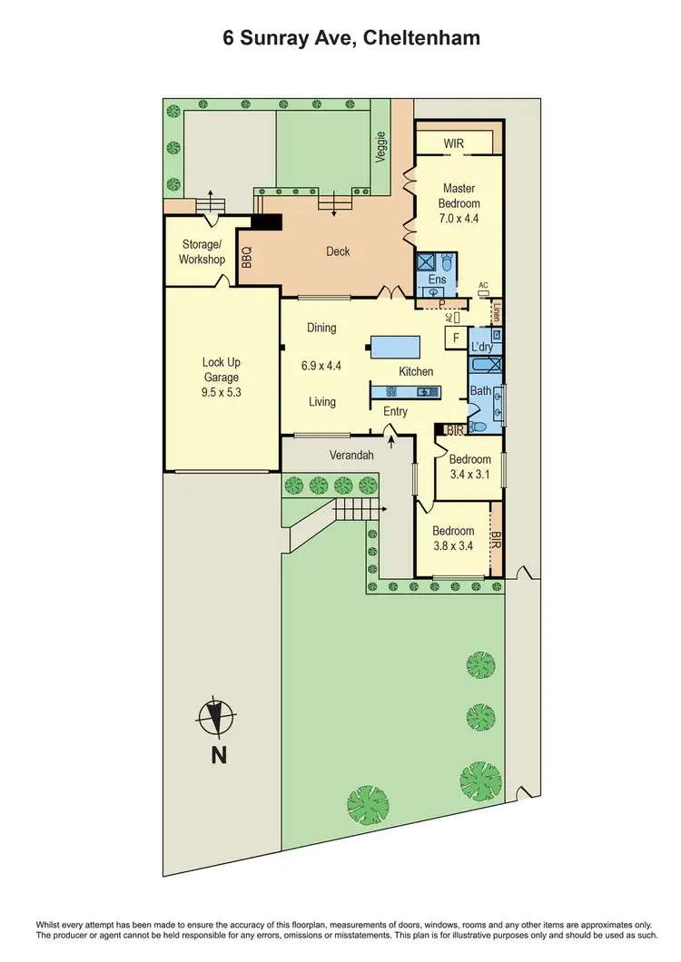 Floorplan of Homely house listing, 6 Sunray Avenue, Cheltenham VIC 3192