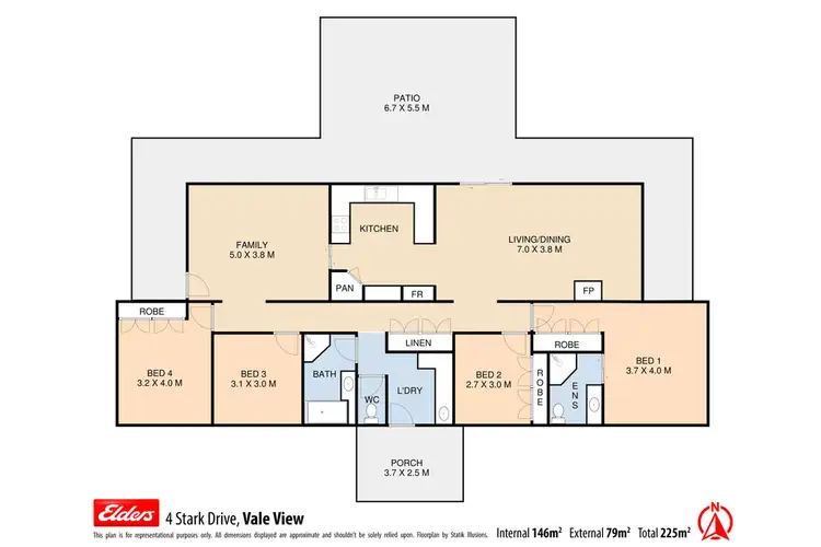 Floorplan of Homely house listing, 4 Stark Drive, Vale View QLD 4352