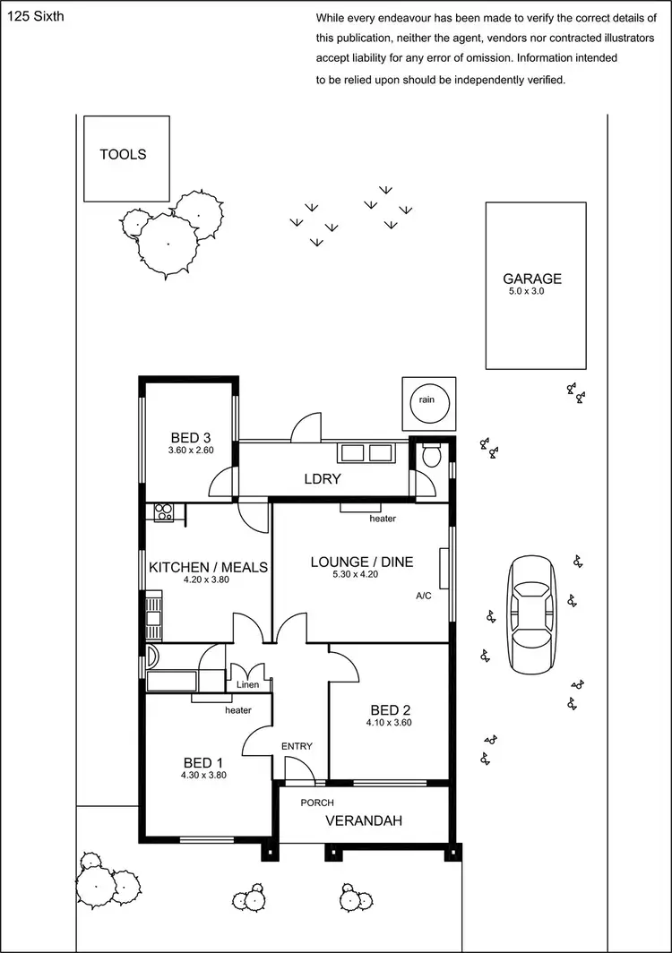 Floorplan of Homely house listing, 125 Sixth Avenue, Joslin SA 5070