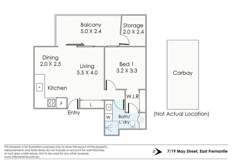 Floorplan of Homely apartment listing, 7/19 May Street, East Fremantle WA 6158