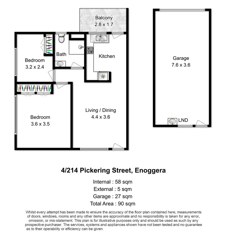 Floorplan of Homely unit listing, 4/214 Pickering Street, Enoggera QLD 4051