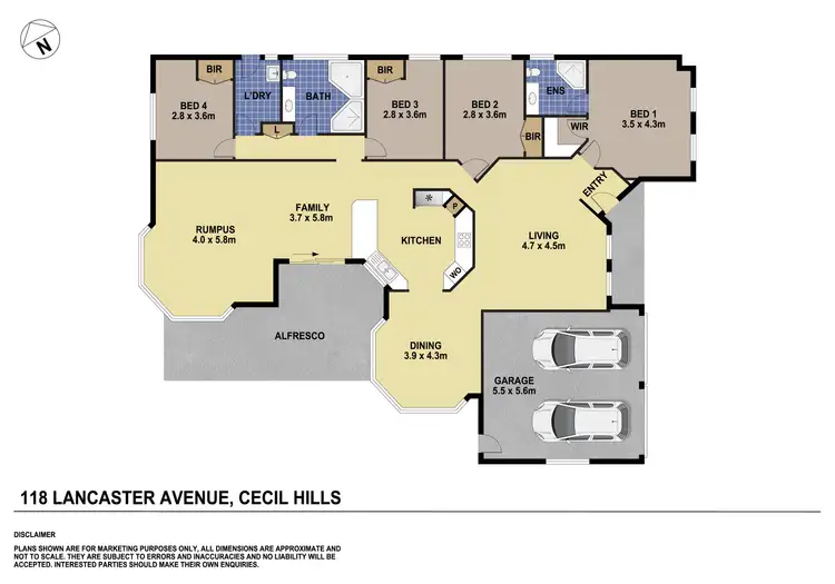 Floorplan of Homely house listing, 118 Lancaster Avenue, Cecil Hills NSW 2171