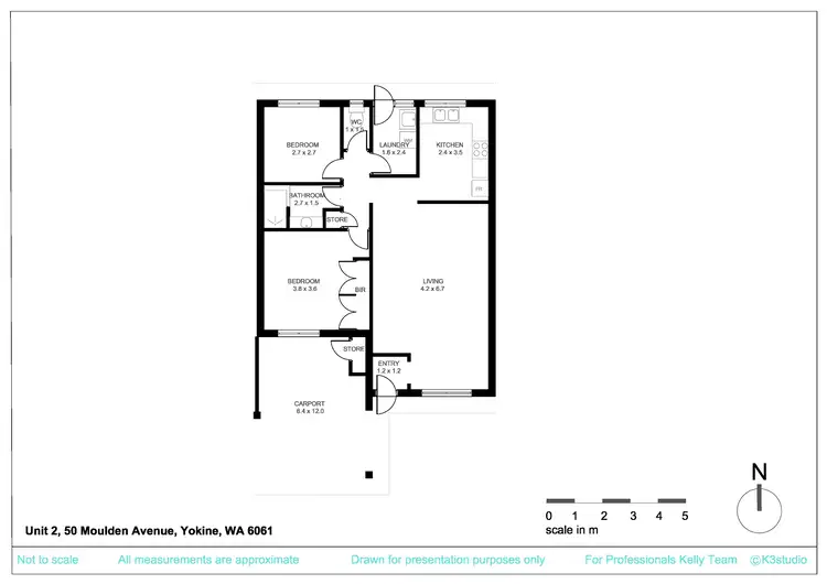 Floorplan of Homely villa listing, 2/50 Moulden Avenue, Yokine WA 6060