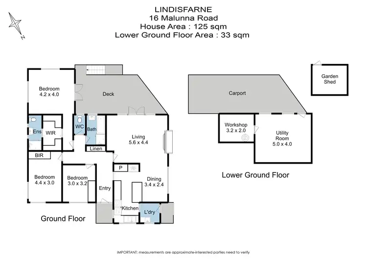 Floorplan of Homely house listing, 16 Malunna Road, Lindisfarne TAS 7015