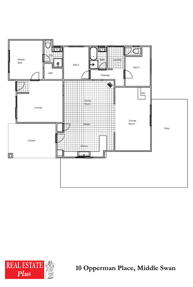 Floorplan of Homely house listing, 10 Opperman Place, Middle Swan WA 6056