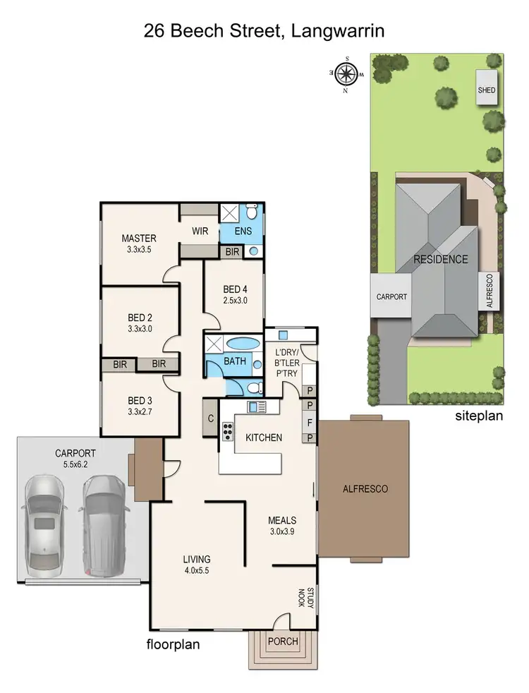 Floorplan of Homely house listing, 26 Beech Street, Langwarrin VIC 3910