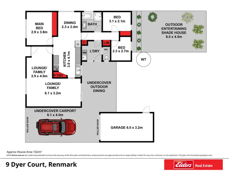 Floorplan of Homely house listing, 9 Dyer Court, Renmark SA 5341