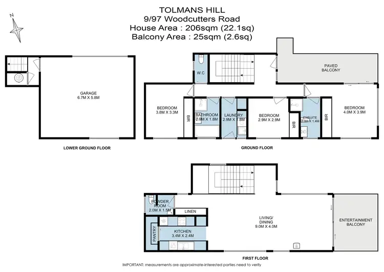 Floorplan of Homely house listing, 9/97 Woodcutters Road, Tolmans Hill TAS 7007