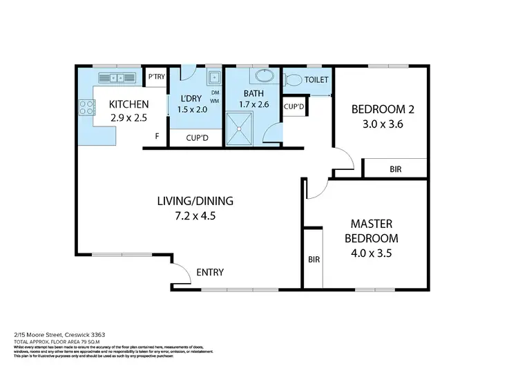 Floorplan of Homely unit listing, 2/15 Castlemaine Road, Creswick VIC 3363