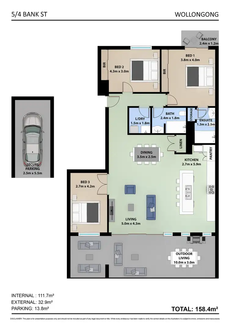 Floorplan of Homely apartment listing, 5/4 Bank Street, Wollongong NSW 2500