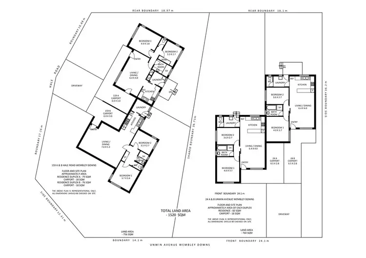 Floorplan of Homely semi-detached listing, 24 Unwin Avenue, Wembley Downs WA 6019