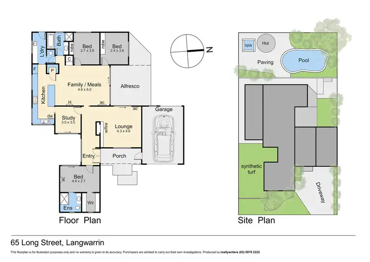 Floorplan of Homely house listing, 65 Long Street, Langwarrin VIC 3910