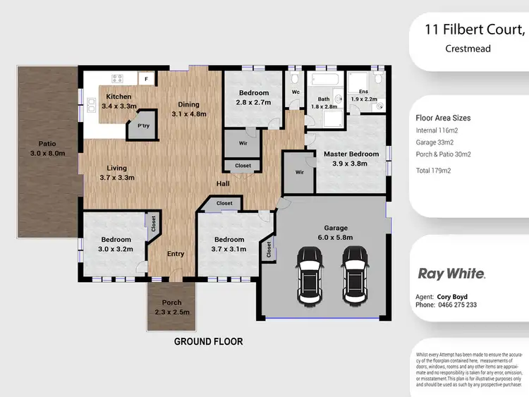 Floorplan of Homely house listing, 11 Filbert Court, Crestmead QLD 4132