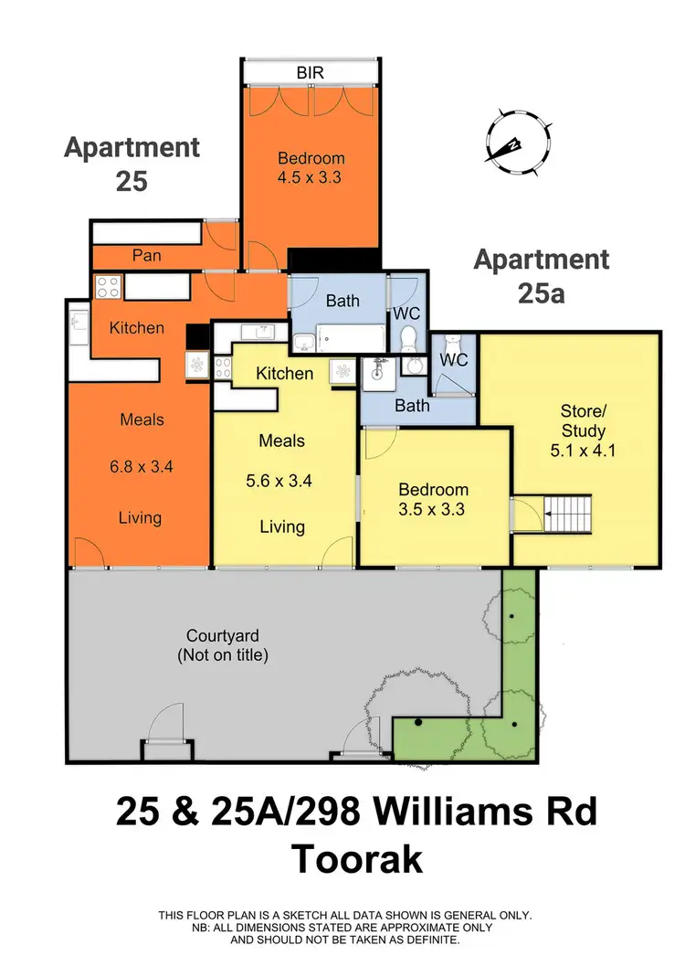 Floorplan of Homely apartment listing, 25 & 25A /298 Williams Road, Toorak VIC 3142