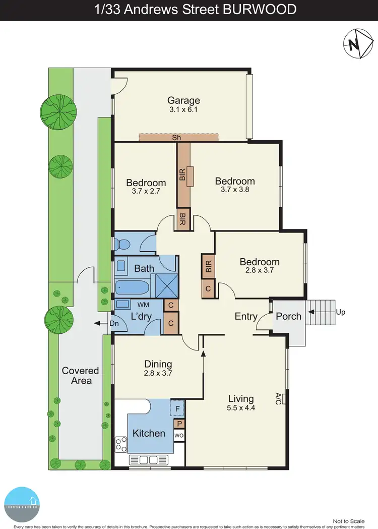Floorplan of Homely unit listing, 1/33 Andrews Street, Burwood VIC 3125