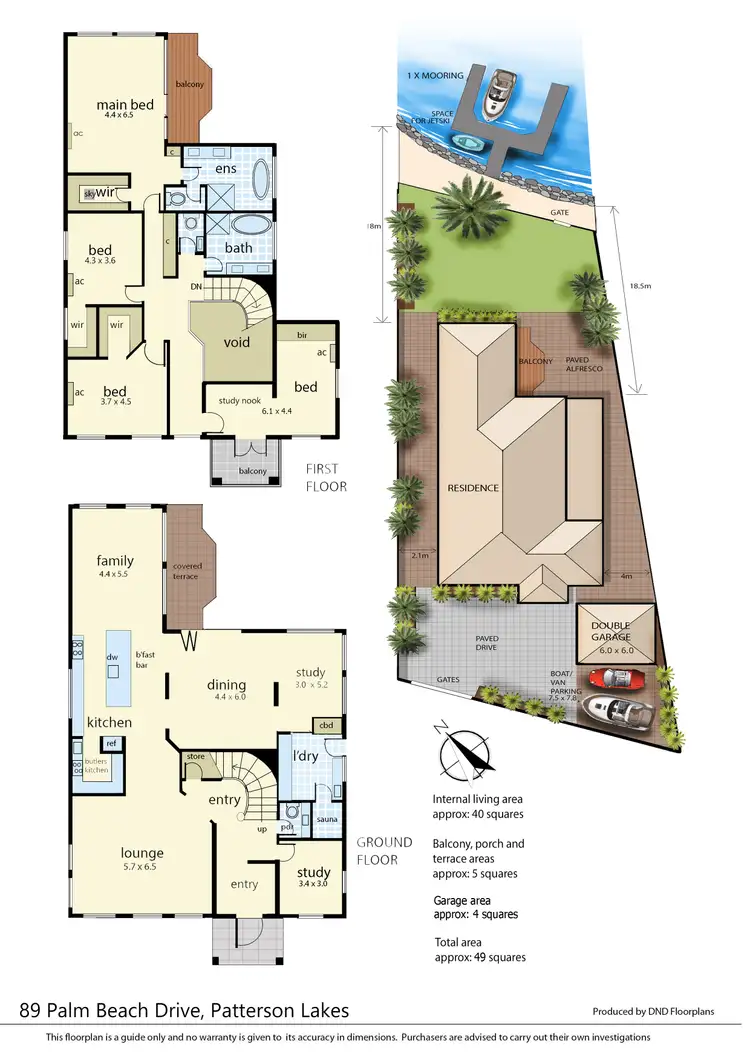 Floorplan of Homely house listing, 89 Palm Beach Drive, Patterson Lakes VIC 3197