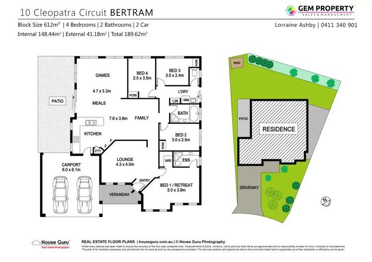 Floorplan of Homely house listing, 10 Cleopatra Circuit, Bertram WA 6167