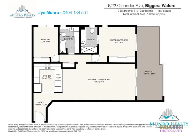Floorplan of Homely unit listing, 6/22 Oleander Avenue, Biggera Waters QLD 4216