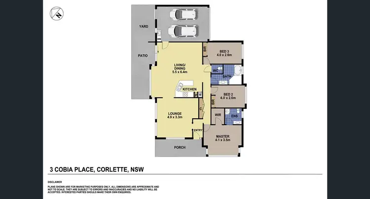 Floorplan of Homely house listing, 3 Cobia Place, Corlette NSW 2315