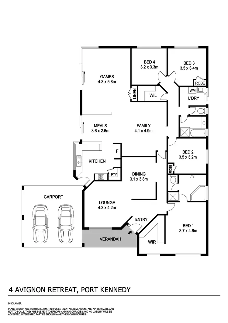 Floorplan of Homely house listing, 4 Avignon Retreat, Port Kennedy WA 6172
