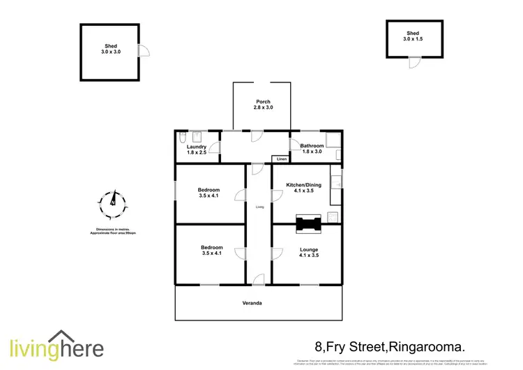Floorplan of Homely house listing, 8 Fry Street, Ringarooma TAS 7263