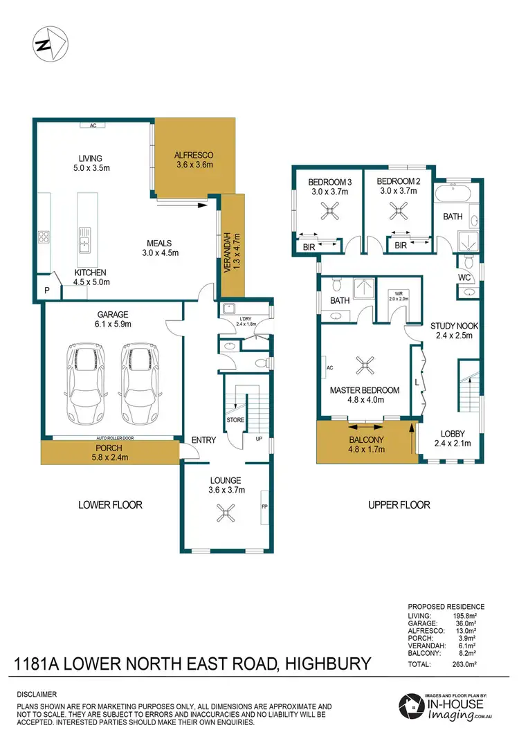 Floorplan of Homely townhouse listing, 1181A Lower North East Road, Highbury SA 5089