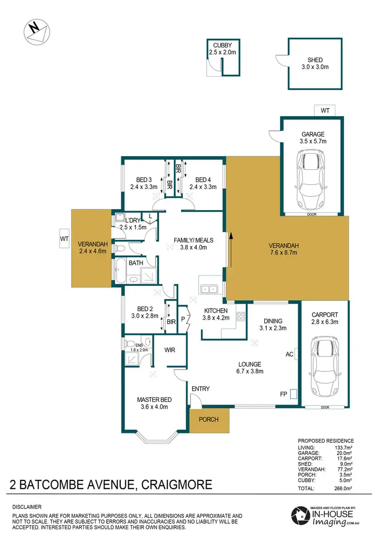Floorplan of Homely house listing, 2 Batcombe Avenue, Craigmore SA 5114