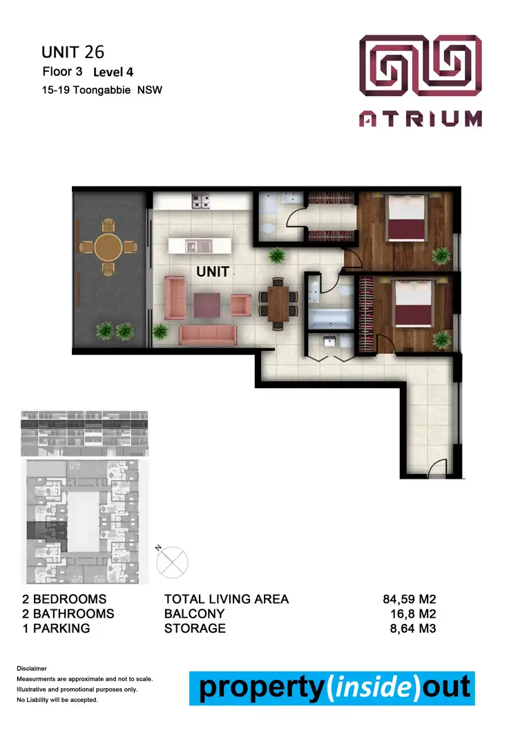 Floorplan of Homely apartment listing, 26/15-19 Toongabbie Rd, Toongabbie NSW 2146