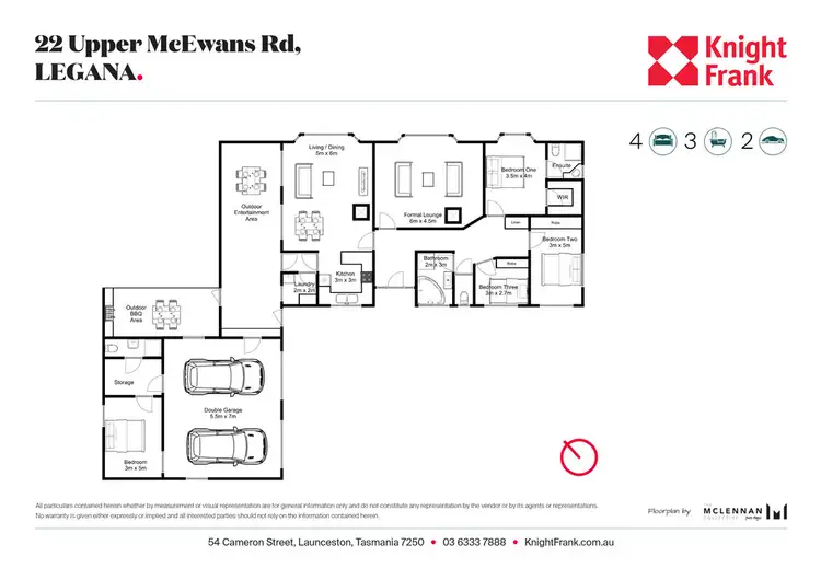 Floorplan of Homely house listing, 22 Upper McEwans Road, Legana TAS 7277