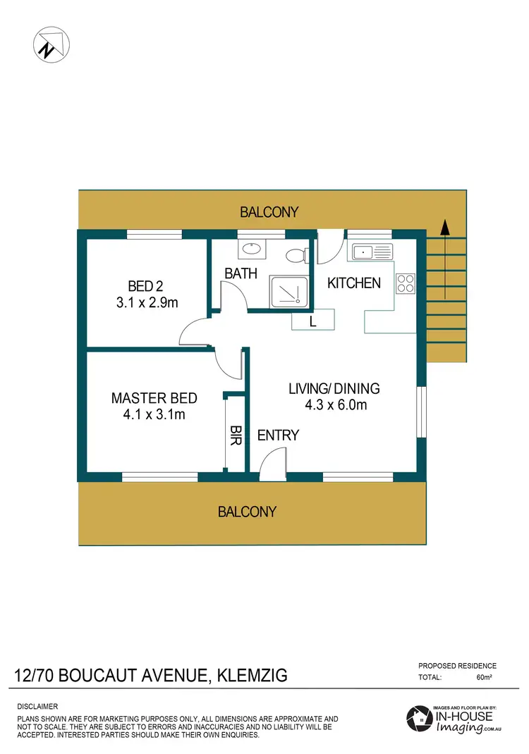 Floorplan of Homely unit listing, 12/70 Boucaut Avenue, Klemzig SA 5087