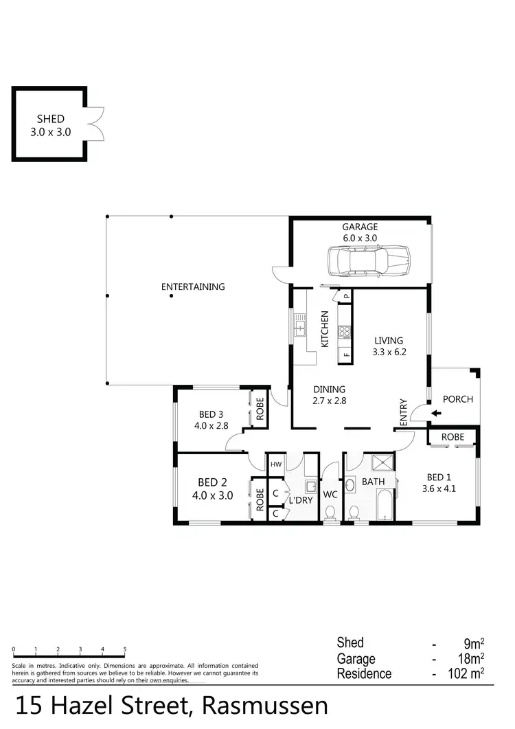Floorplan of Homely house listing, 15 Hazel Street, Rasmussen QLD 4815